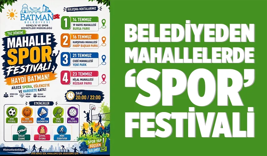 Belediyeden mahallelerde ‘spor’ festivali
