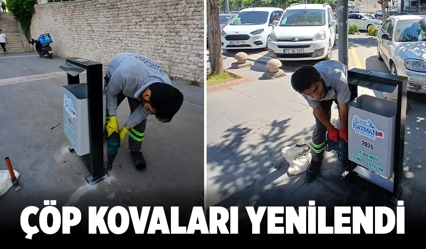 Turgut Özal Bulvarı’na 106 adet yeni çöp kovası