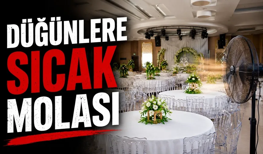 Sıcak havalar düğün törenlerini de etkiledi