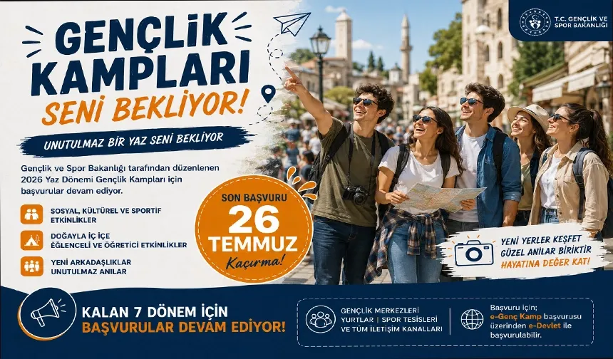 Gençlik kamplarına başvurular 26 Temmuz’da bitiyor