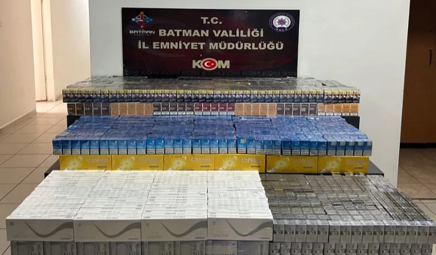 8 Bin 450 kaçak sigara ele geçirildi