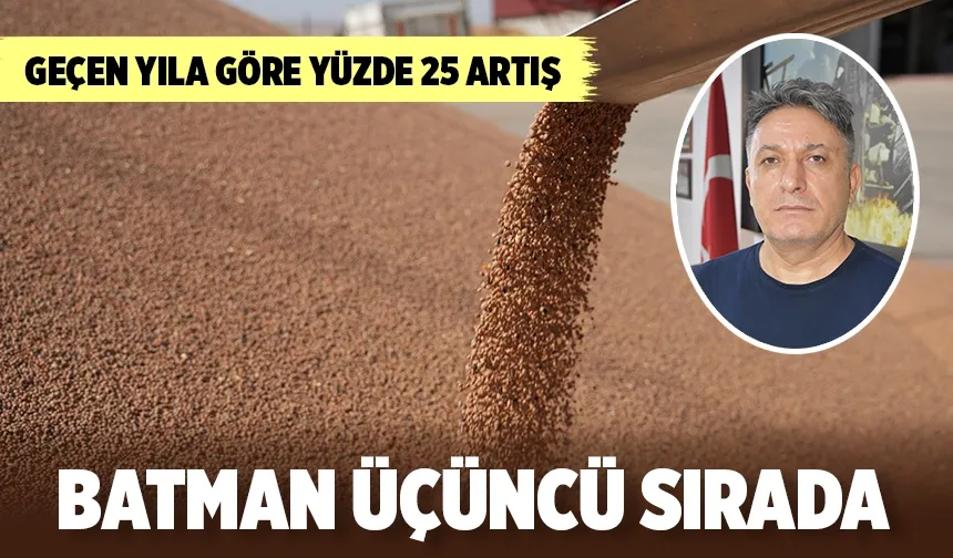Mercimek üretiminde Batman üçüncü sırada
