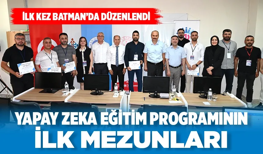 Batman’da 463 kamu personeline yapay zeka eğitimi