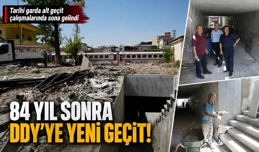 Tarihi garda alt geçit çalışmalarında sona gelindi