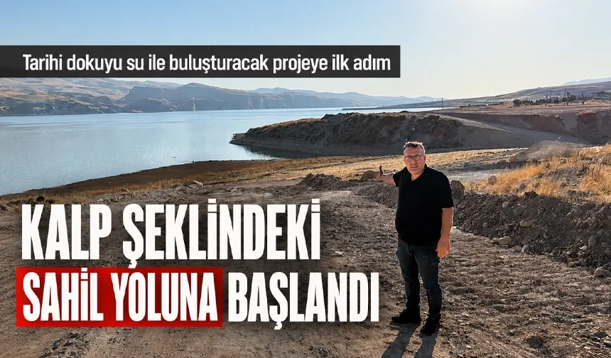 KALP ŞEKLİNDEKİ SAHİL YOLUNA BAŞLANDI