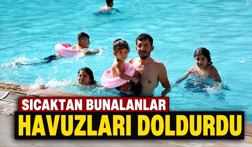 Ağustos sıcaklarının son günlerinde havuzlar dolup taştı