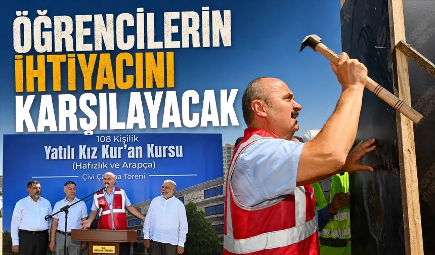 Yatılı Kur’an kursu ve caminin temeli atıldı