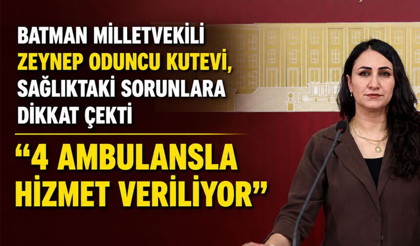 “4 AMBULANSLA HİZMET VERİLİYOR”