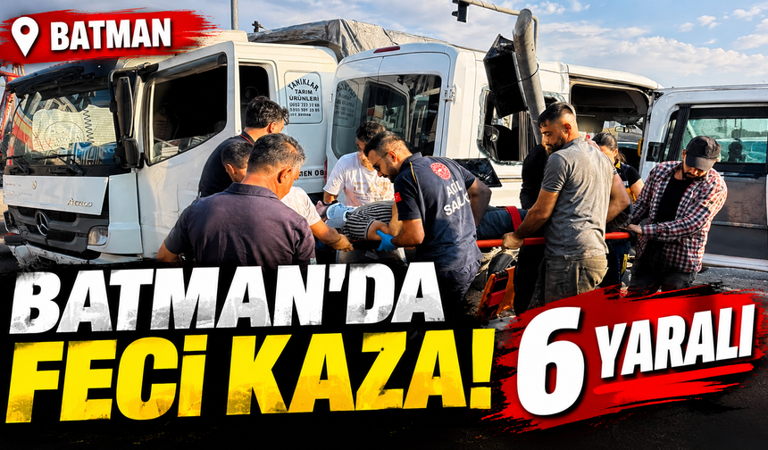 Batman’da kamyon ile minibüs çarpıştı! 6 Yaralı
