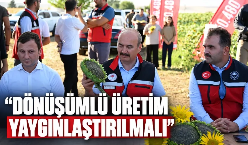 Vali Canalp, ‘Yağlık Ayçiçeği Tarla Günü’ etkinliğinde konuştu