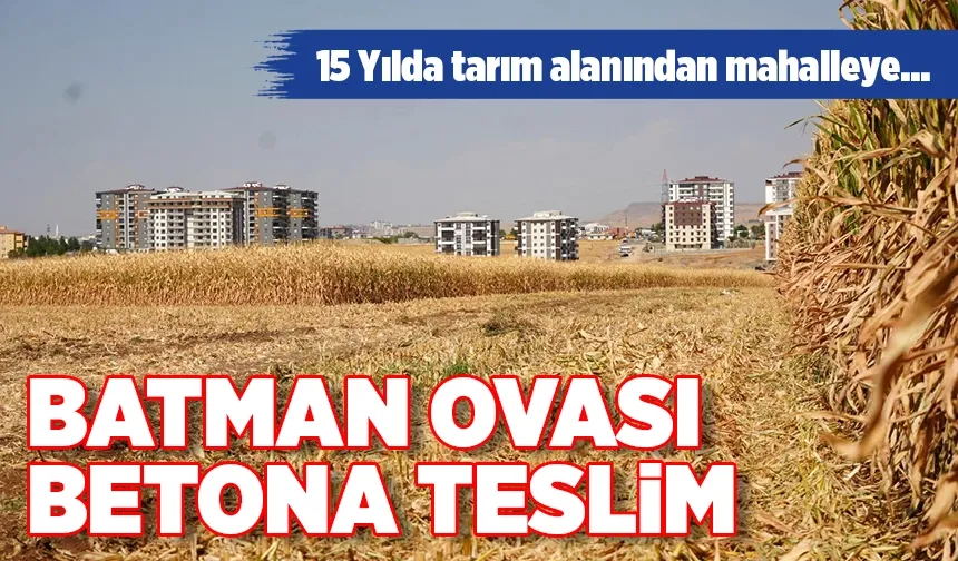 BATMAN OVASI BETONA TESLİM