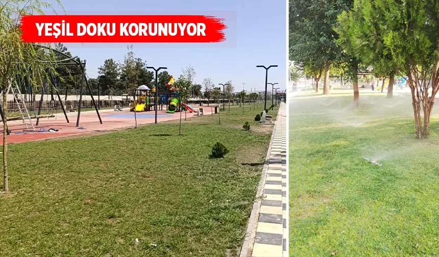 227 Park ve yeşil alanda kesintisiz sulama mesaisi sürüyor