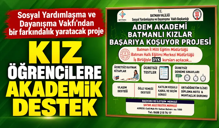 KIZ ÖĞRENCİLERE AKADEMİK DESTEK