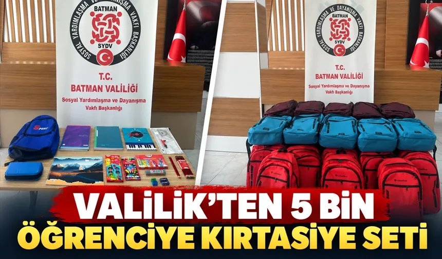 Valilik’ten 5 Bin öğrenciye kırtasiye seti