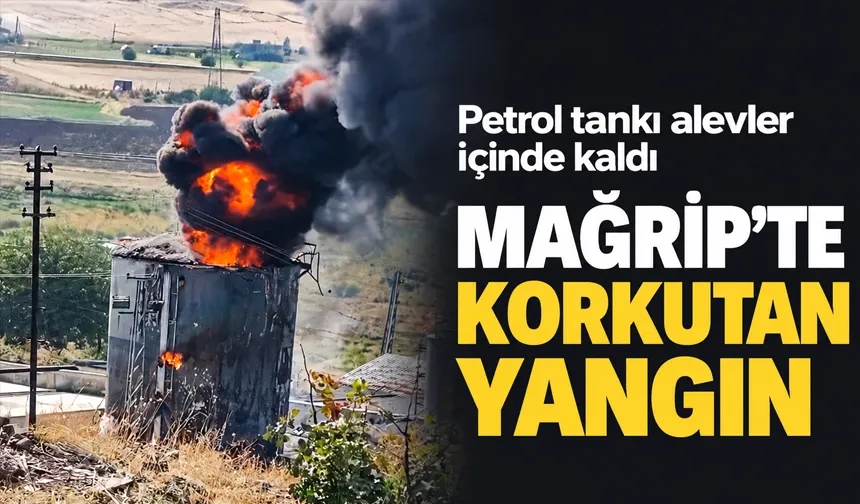 Petrol tankı alevler içinde kaldı