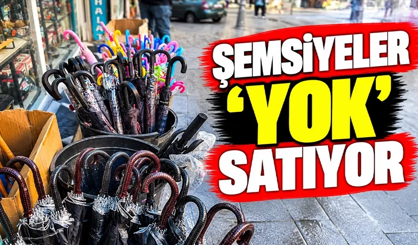 Yağışlı hava şemsiye satışlarını artırdı