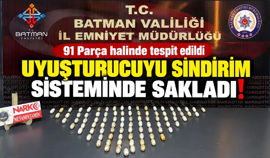 UYUŞTURUCUYU SİNDİRİM SİSTEMİNDE SAKLADI!
