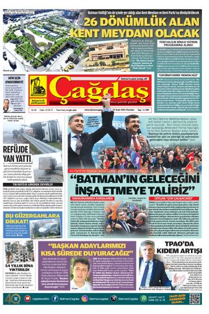 22 Ocak 2024 - BATMAN ÇAĞDAŞ GAZETESİ